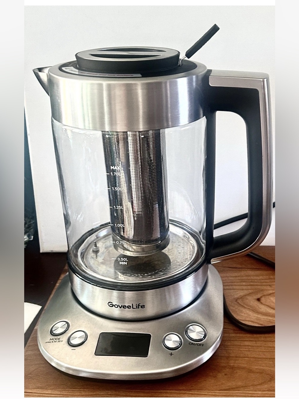 GoveeLife Smart Electric Kettle Pro W/Removable Tea Infuser Stainless Steel